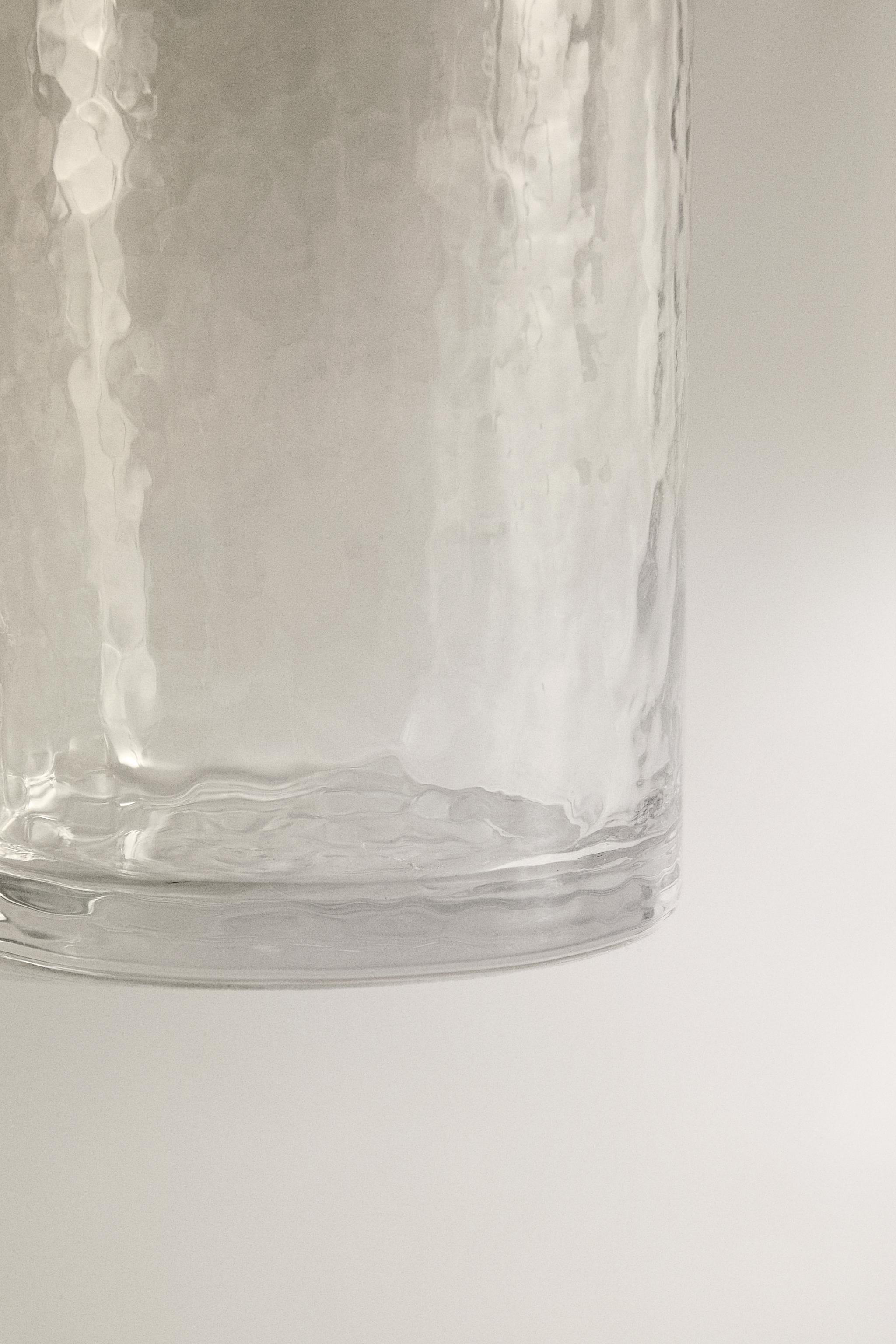 HAMMERED GLASS SOFT DRINK TUMBLER